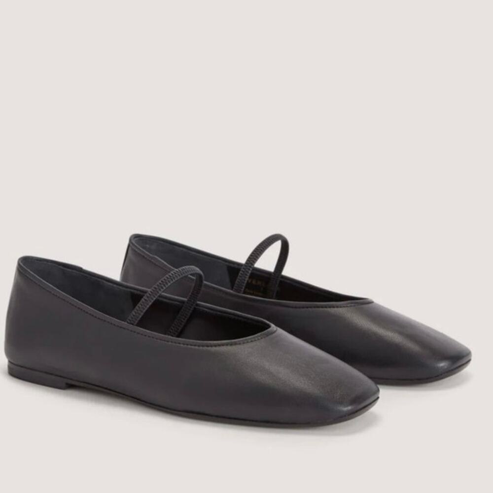Black Mary Jane Ballet Flats - Women